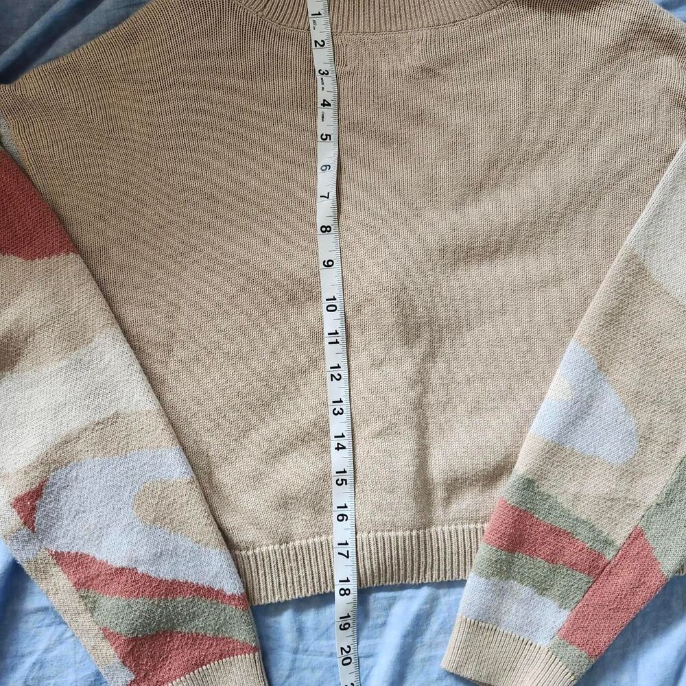 Hollister Multi-colored striped cardigan in cream and pink #cardigan - Picture 4 of 4